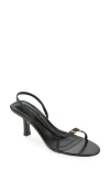 Tony Bianco Christine Slingback Sandal In Black Hi Shine