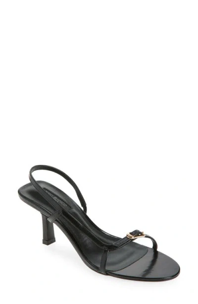 Tony Bianco Christine Slingback Sandal In Black Hi Shine