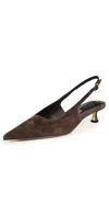 Tony Bianco Crush Slingback Heels Espresso Suede In Brown