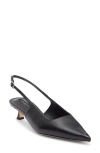 Tony Bianco Crush Slingback Pointed Toe Kitten Heel Pump In Black