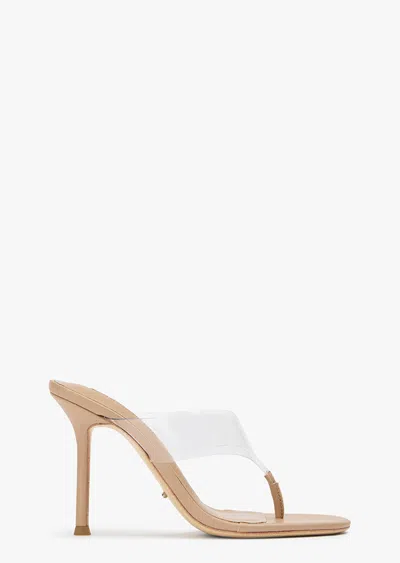 Tony Bianco Dolli Clear Vinylite/skin In Brown