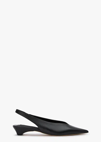 Tony Bianco Esmae Black Nappa Flats