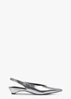 Tony Bianco Esmae Silver Vintage Metal Flats In Silver Vintage Metal