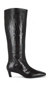 Tony Bianco Evysa Boots Black Croc In Black