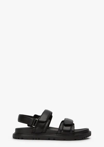 Tony Bianco Falcon Black Nappa Sandals