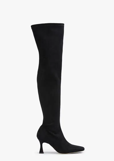 Tony Bianco Fancy Black Stretch Suede