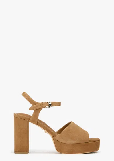 Tony Bianco Farrah Taupe Suede In Brown