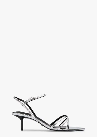 Tony Bianco Frances Silver Foil In Metallic
