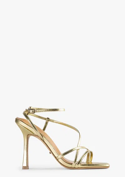 Tony Bianco Franci Gold Nappa Metallic Heels