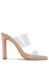 Tony Bianco Fresco Sandal In Clear Vinylite & Skin Nappa