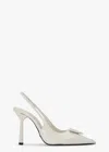 Tony Bianco Ginger Slingback Pump In White Hi Shine