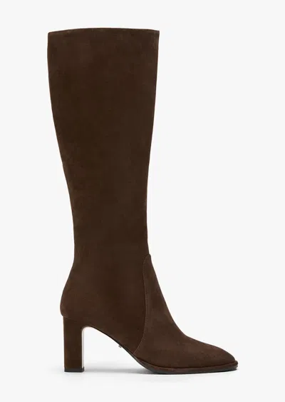 Tony Bianco Glam Espresso Suede In Brown