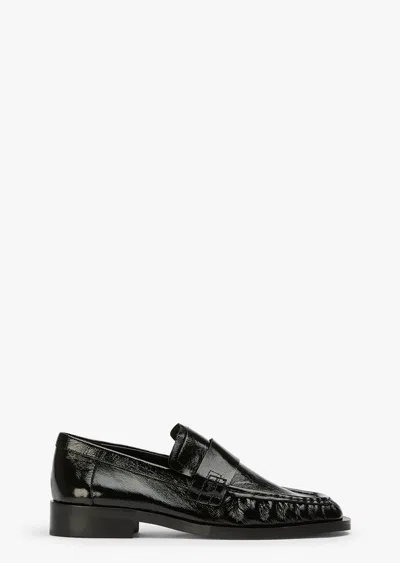 Tony Bianco Grand Square Toe Loafers In Black