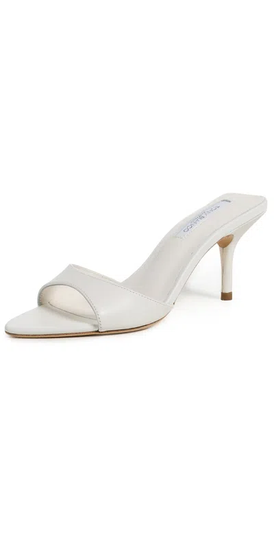 Tony Bianco Hallie Heeled Mules Milk Capretto In White