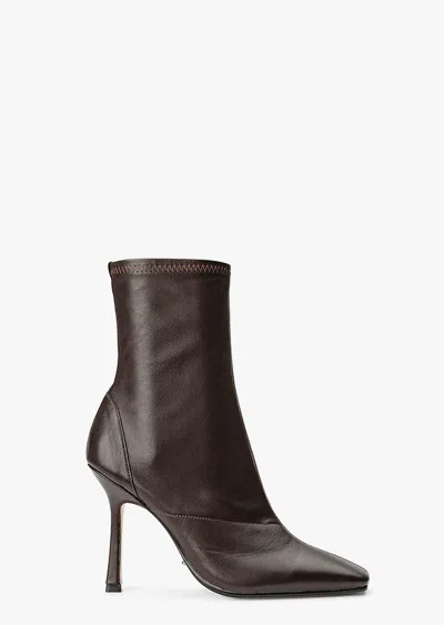 Tony Bianco Halsey Chocolate Nappa Ankle Boots