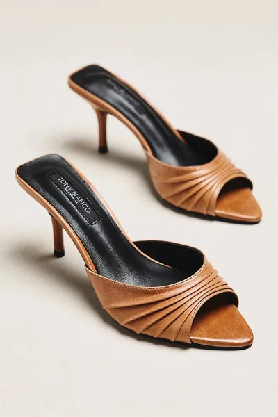 Tony Bianco Hype Peep-toe Mules In Brown
