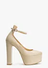 Tony Bianco Jaguar Platform Heel In Vanilla Capretto