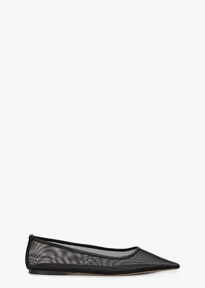 Tony Bianco Jammy Black Nylon Flats