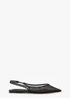 Tony Bianco Jazz Black Nylon Flats In Black Nylon