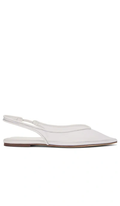 Tony Bianco Jazz Flat In White Nylon