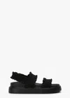Tony Bianco Jerry Sandal In Black Ruffle