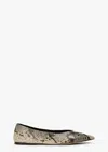 Tony Bianco Joop Ecru Snake Flats In Ecru Snake