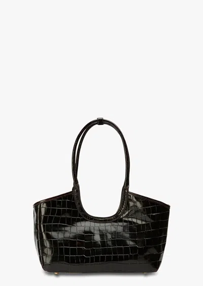 Tony Bianco Kiki Burgundy Croc Shine