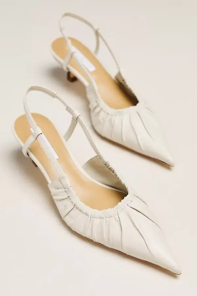 Tony Bianco Kimchi Leather Sling-back Heels In White