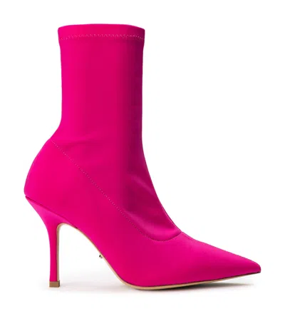 Tony Bianco Kitana Pink Lycra Ankle Boots
