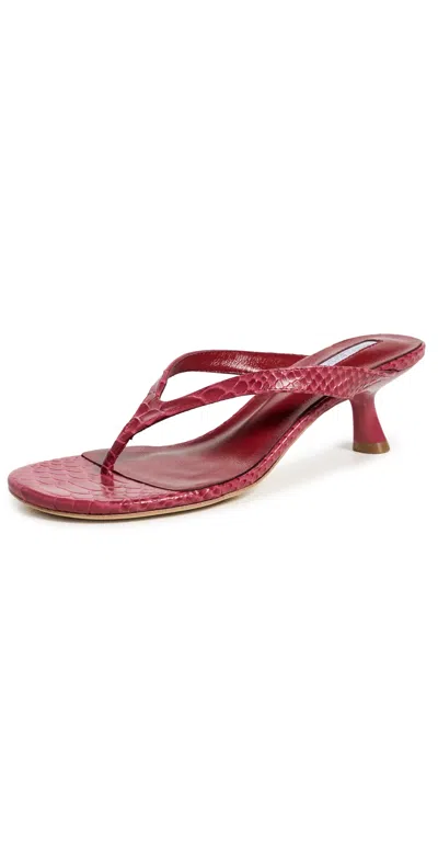 Tony Bianco Krista Heeled Thong Sandals Scarlet Python In Red