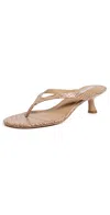 Tony Bianco Krista Heeled Thong Sandals Tan Python In Brown