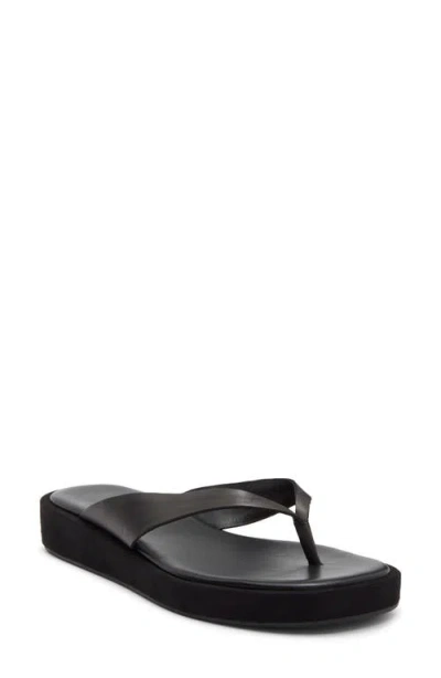 Tony Bianco Kyra Platform Wedge Flip Flop In Black