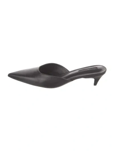 Pre-owned Tony Bianco Leather Mules In Black/grey