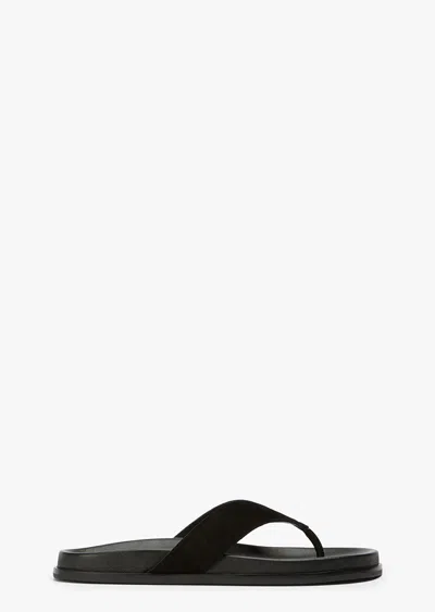 Tony Bianco Loop Black Suede Sandals