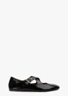 Tony Bianco Matilda Black Nappa Patent Flats In Black Nappa Patent