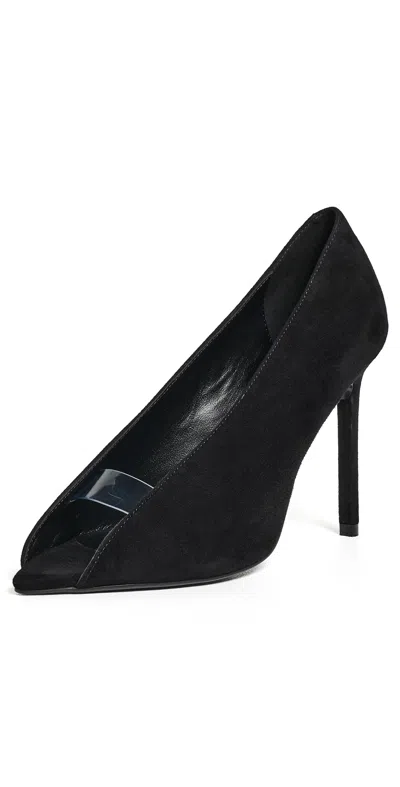 Tony Bianco Matrix Pumps Black Suede In Blue