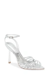 Tony Bianco Maxos Ankle Strap Pointed Toe Sandal In Silver