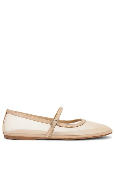 Tony Bianco Melany Flat In Skin Nylon