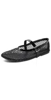 Tony Bianco Mia Patent Ballet Flat In Black Mesh/patent