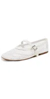 Tony Bianco Mia Flat In White Mesh/patent