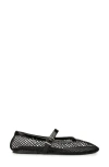 Tony Bianco Mia Patent Ballet Flat In Black Mesh/patent