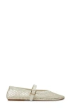 Tony Bianco Mia Mary Jane Flat In White Mesh/patent