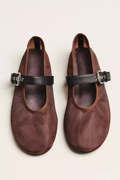 Tony Bianco Mimzy Mary Jane Flats In Brown
