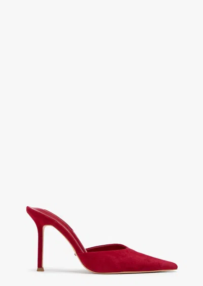 Tony Bianco Nash Scarlet Suede In Red