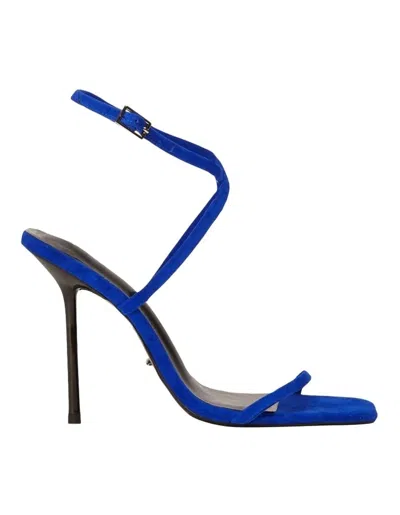 Tony Bianco Naxos Sandal In Azure Suede In Blue