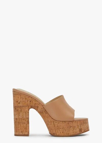 Tony Bianco Peach Tan Nappa Heels