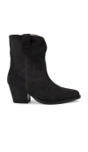 Tony Bianco Psuedo Boot In Charcoal Cameo Suede