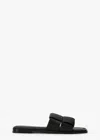 Tony Bianco Rowan Black Nappa Flats In Black Nappa