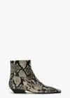 Tony Bianco Rupert Ecru Snake Ankle Boots In Ecru Snake