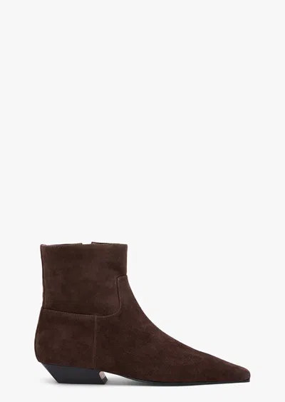 Tony Bianco Rupert Espresso Suede In Burgundy